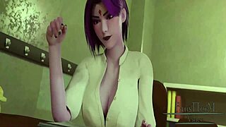scene#1 for Videoer: Raven in some rather risqué animated action after...