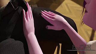סצינה#4 לסרטון: Raven in some rather risqué animated action after...