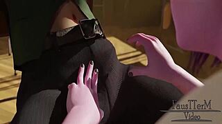 סצינה#5 לסרטון: Raven in some rather risqué animated action after...