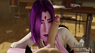 סצינה#7 לסרטון: Raven in some rather risqué animated action after...