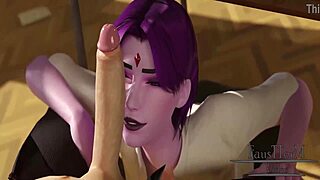 סצינה#8 לסרטון: Raven in some rather risqué animated action after...