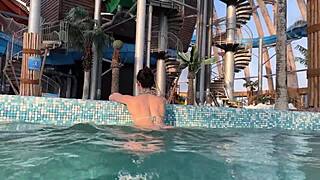 сцена#2 за видео: Quick poolside tryst with big cock and tight pussy