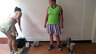 Сцена#2 для видео: Private lessons with a seductive gym instructor: A...