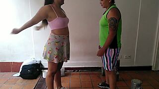 Сцена#3 для видео: Private lessons with a seductive gym instructor: A...
