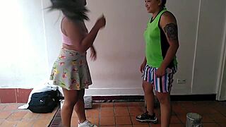 Сцена#6 для видео: Private lessons with a seductive gym instructor: A...