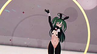 장면#4 동영상을 위해: Watch Yuuka's seductive 3D performance in green ha...