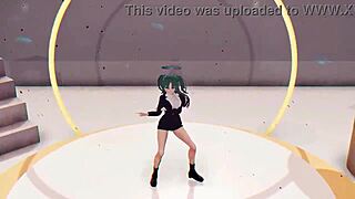 장면#8 동영상을 위해: Watch Yuuka's seductive 3D performance in green ha...