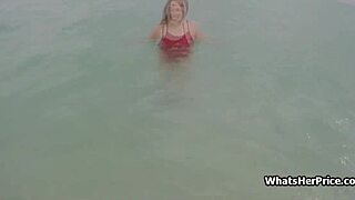 ฉาก#3 สำหรับวิดีโอ: POV view of a public beach restroom encounter with...