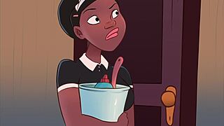 סצינה#5 לסרטון: Steamy animated encounter with a sultry maid and h...