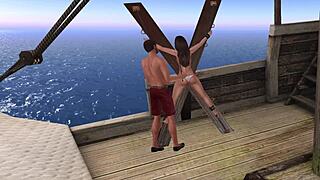 Σκηνή#2 για βίντεο: Jess at Surrender Cove in Second Life BDSM scene