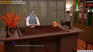 Scenă#10 pentru Clip: Interactive 3D game with a busty teacher and POV a...